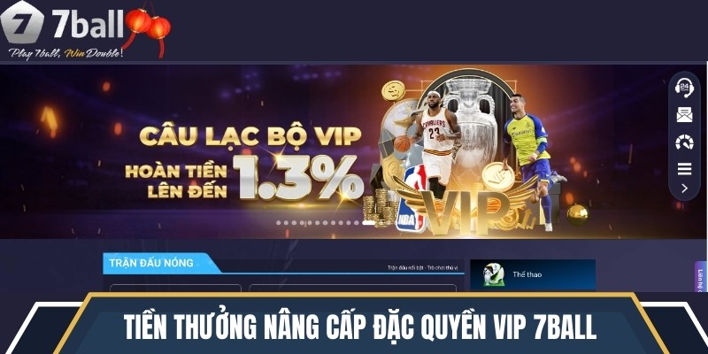 Tiền thưởng nâng cấp đặc quyền VIP 7ball